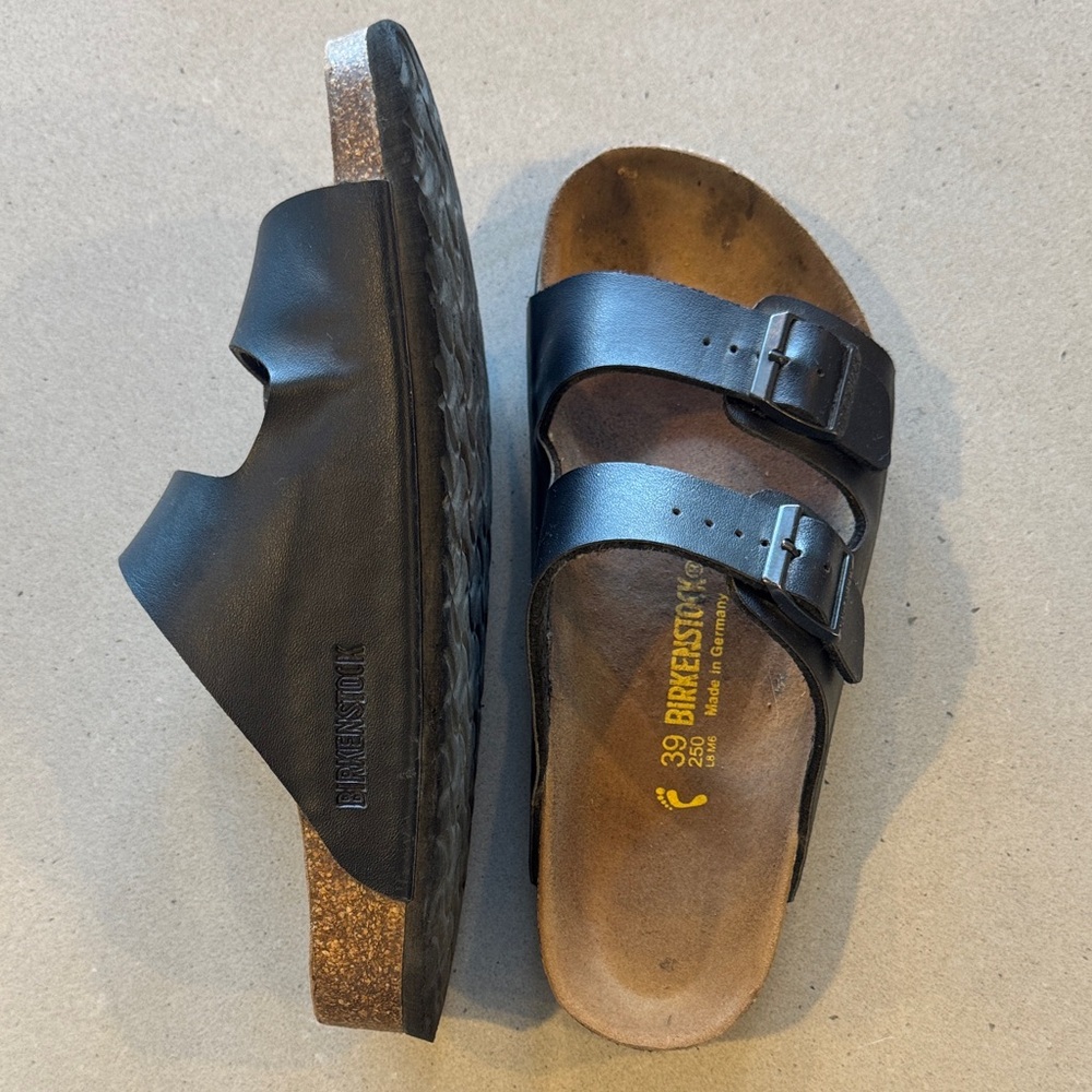Birkenstock- BlackSlide Sandals - Picture 2 of 4